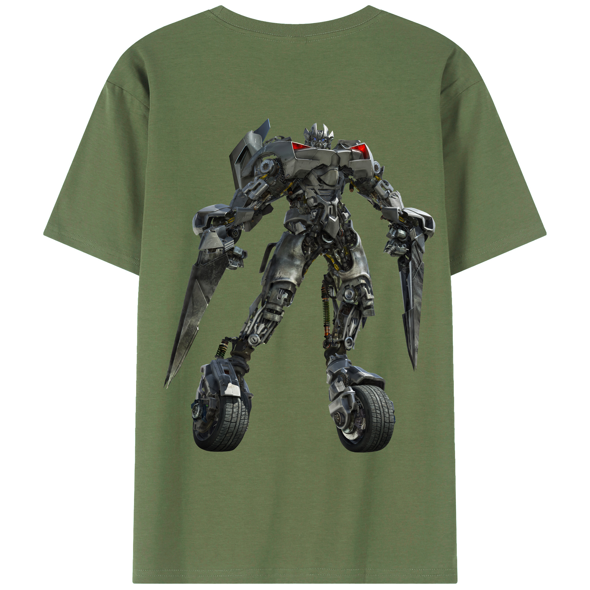 （画像用） Transformers トランスフォーマー 綿100％ メンズ半袖Tシャツ（バックプリント） 通気性